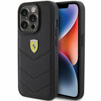 Ferrari siuvinėtas dėklas iPhone 15 Pro – juodas