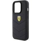 Ferrari siuvinėtas dėklas iPhone 15 Pro – juodas