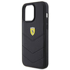 Ferrari dygsniuotas dėklas iPhone 15 Pro Max – juodas -- iPhone 15 Pro Max