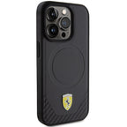 Ferrari MagSafe dėklas iPhone 15 Pro – juodas