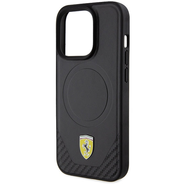 Ferrari MagSafe dėklas iPhone 15 Pro – juodas