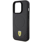 Ferrari MagSafe dėklas iPhone 15 Pro – juodas