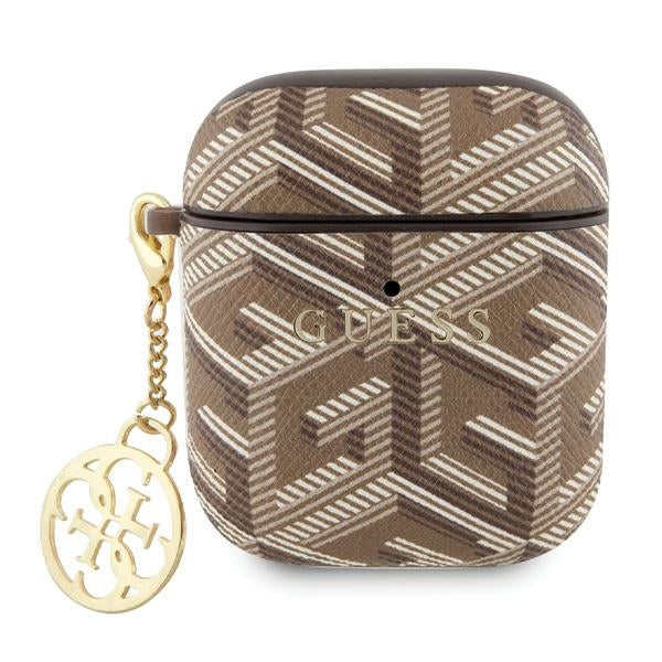 Guess AirPods 1/2 dėklas – rudas, G Cube Charm