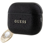 Guess dėklas AirPods Pro 2 – juodas, blizgus su pakabuku