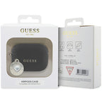 Guess dėklas AirPods Pro 2 – juodas, blizgus su pakabuku