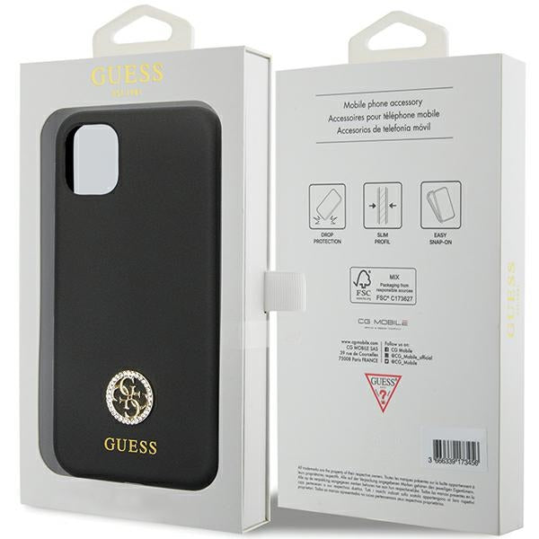 Guess silikoninis dėklas iPhone 11 / XR – juodas -- iPhone 11