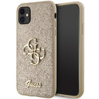 Guess dėklas iPhone 11/XR – auksinis, blizgus 4G -- iPhone 11