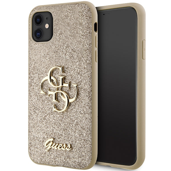 Guess dėklas iPhone 11/XR – auksinis, blizgus 4G -- iPhone 11