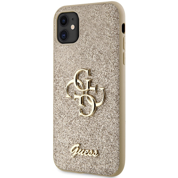 Guess dėklas iPhone 11/XR – auksinis, blizgus 4G -- iPhone 11