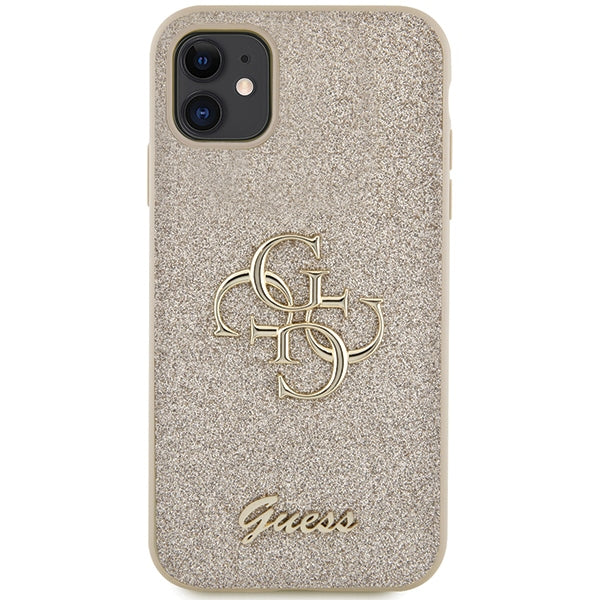 Guess dėklas iPhone 11/XR – auksinis, blizgus 4G -- iPhone 11