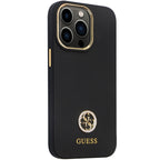 Guess dėklas iPhone 13 / 13 Pro – juodas 4G Strass