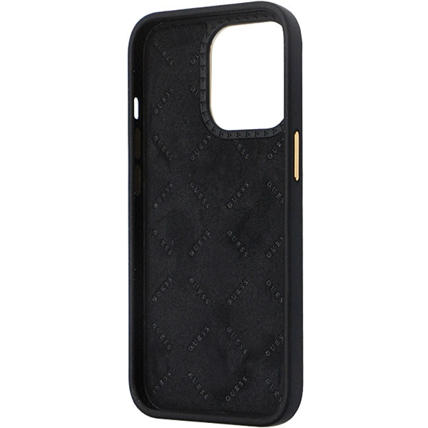 Guess dėklas iPhone 13 / 13 Pro – juodas 4G Strass