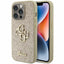 Guess dėklas iPhone 15 Pro – auksinis, Glitter 4G