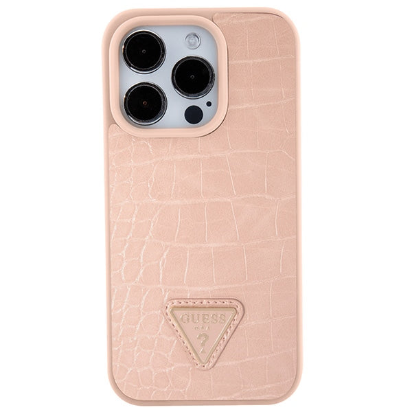 Guess Croco dėklas iPhone 15 Pro – rožinis -- iPhone 15 Pro