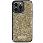 Guess dėklas iPhone 15 Pro – geltonas, su kristalais -- iPhone 15 Pro
