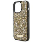 Guess dėklas iPhone 15 Pro – geltonas, su kristalais -- iPhone 15 Pro