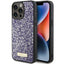 Guess dėklas iPhone 15 Pro – rožinis su kristalais