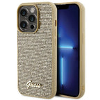 Guess Disco Metal Script dėklas iPhone 15 Pro – auksinis