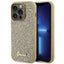 Guess Disco Metal Script dėklas iPhone 15 Pro – auksinis