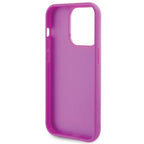 Guess Disco Metal Script dėklas iPhone 15 Pro – rožinis