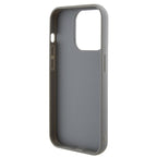 Guess Sequin Script Metal dėklas iPhone 15 Pro – sidabrinis