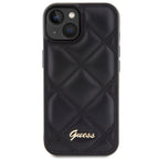 Guess dėklas iPhone 15 – juodas, eko oda