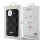 Guess dėklas iPhone 15 – juodas, eko oda