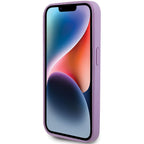 Guess Leather 4G dėklas iPhone 15 Pro Max – violetinis