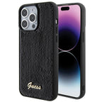 Guess blizgučių dėklas iPhone 15 Pro Max – juodas