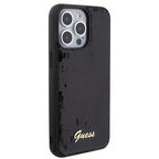 Guess blizgučių dėklas iPhone 15 Pro Max – juodas