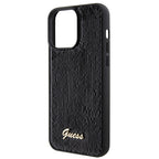Guess blizgučių dėklas iPhone 15 Pro Max – juodas