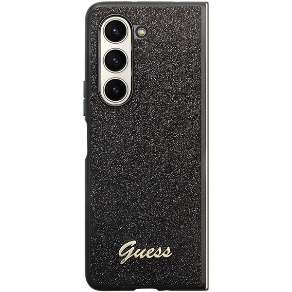 Guess Glitter Script dėklas Samsung Galaxy Z Fold5 – juodas -- Samsung Galaxy Z Fold 5