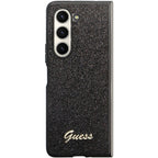 Guess Glitter Script dėklas Samsung Galaxy Z Fold5 – juodas -- Samsung Galaxy Z Fold 5