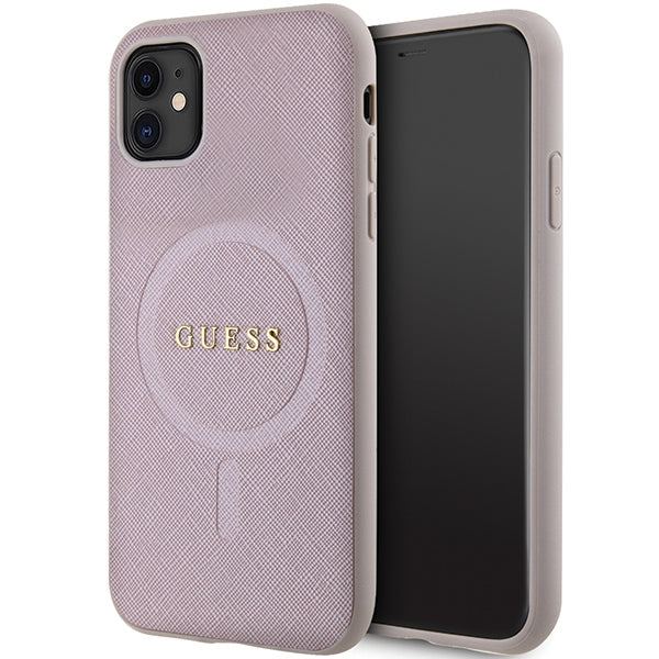 Guess MagSafe dėklas iPhone 11/XR – rožinis -- iPhone 11