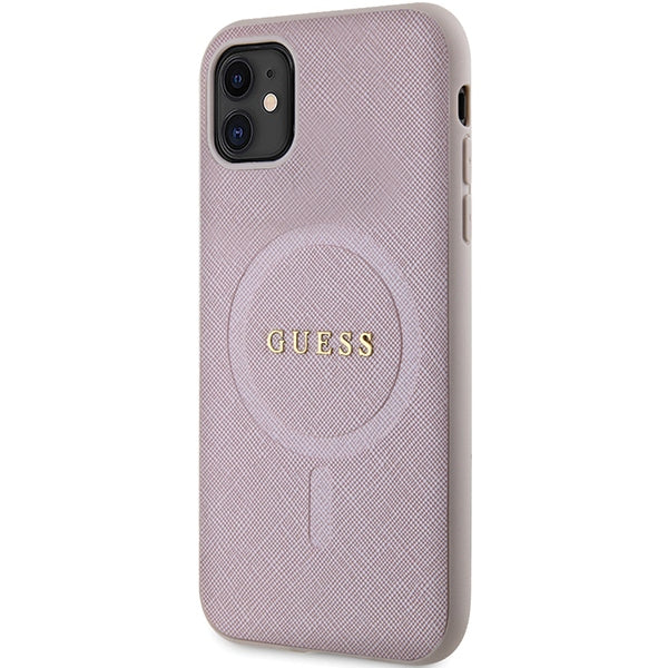 Guess MagSafe dėklas iPhone 11/XR – rožinis -- iPhone 11