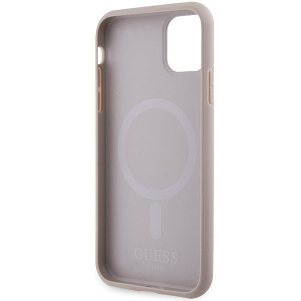 Guess MagSafe dėklas iPhone 11/XR – rožinis -- iPhone 11