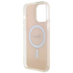 Guess IML Iridescent MagSafe dėklas iPhone 15 Pro – rožinis -- iPhone 15 Pro