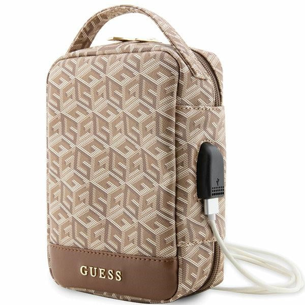 Guess GUHBHGCFSEW organizerių rankinė - ruda GCube Stripe -- Uncategorized