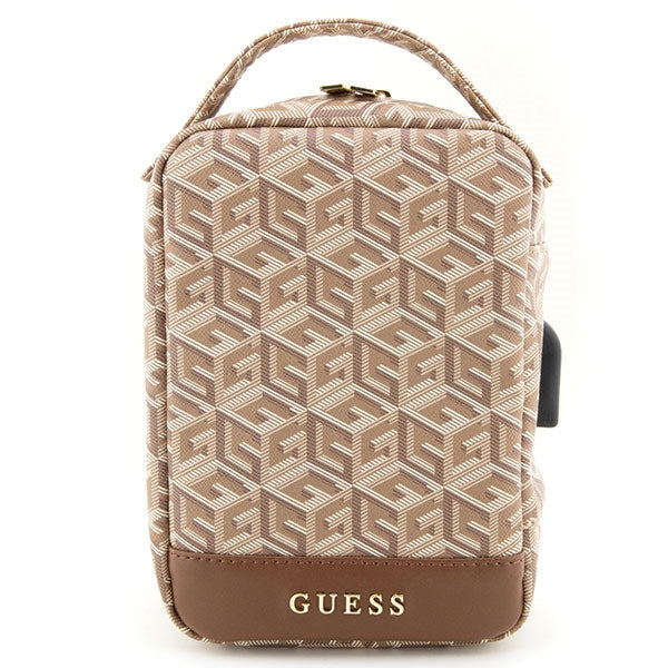 Guess GUHBHGCFSEW organizerių rankinė - ruda GCube Stripe -- Uncategorized