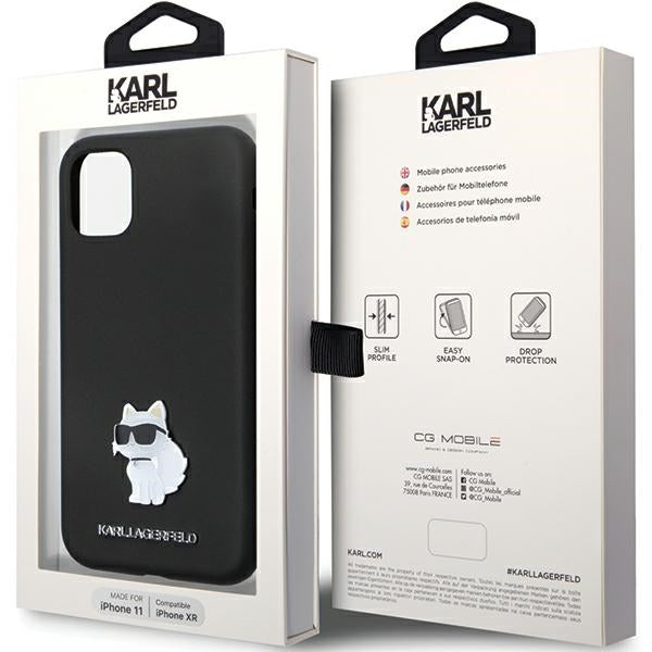 Karl Lagerfeld silikoninis dėklas iPhone 11/XR – juodas -- iPhone 11