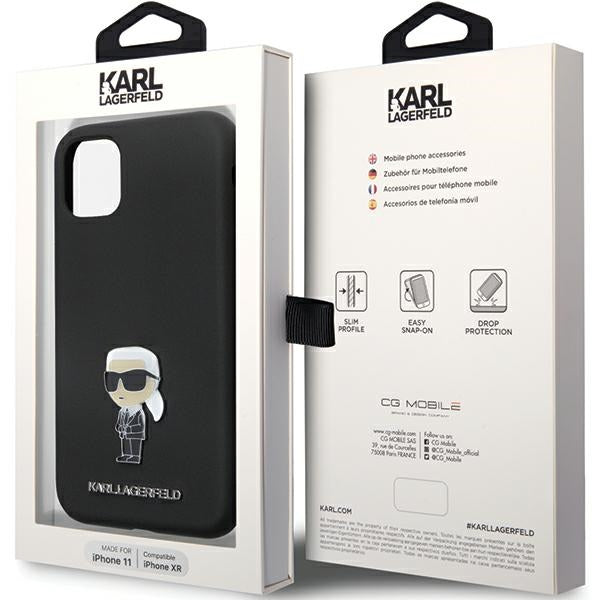 Karl Lagerfeld silikoninis dėklas iPhone 11/XR – juodas -- iPhone 11