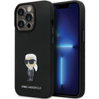 Karl Lagerfeld silikoninis dėklas iPhone 14 Pro Max – juodas