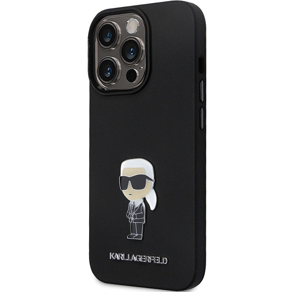 Karl Lagerfeld silikoninis dėklas iPhone 14 Pro Max – juodas