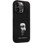 Karl Lagerfeld silikoninis dėklas iPhone 14 Pro Max – juodas