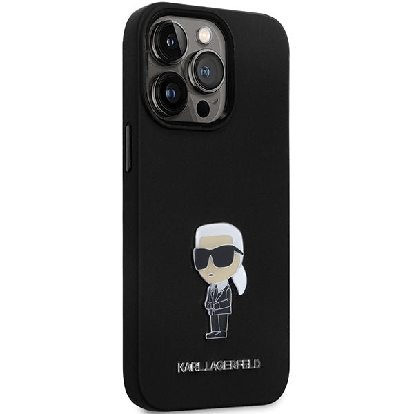 Karl Lagerfeld silikoninis dėklas iPhone 14 Pro Max – juodas