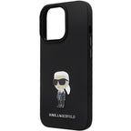 Karl Lagerfeld silikoninis dėklas iPhone 14 Pro Max – juodas