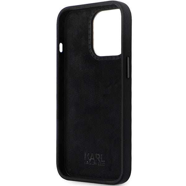 Karl Lagerfeld silikoninis dėklas iPhone 14 Pro Max – juodas