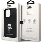 Karl Lagerfeld silikoninis dėklas iPhone 14 Pro Max – juodas
