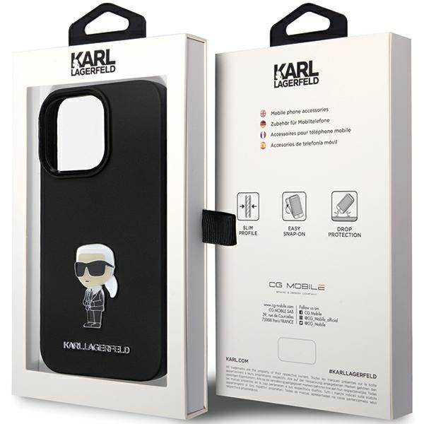 Karl Lagerfeld silikoninis dėklas iPhone 14 Pro Max – juodas