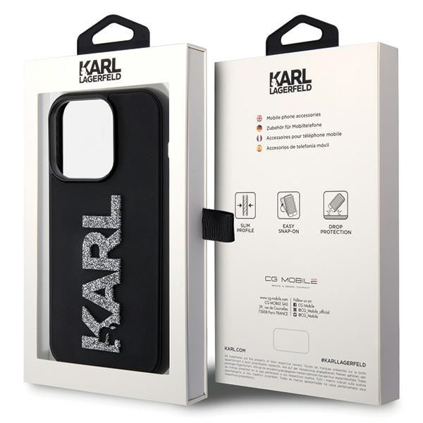 Karl Lagerfeld dėklas iPhone 15 Pro Max – juodas